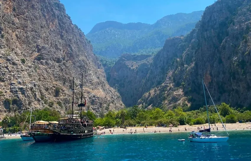 View of Butterfly Valley from the sea