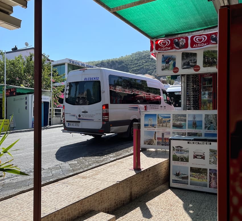 Dolmus in Fethiye departing for Oludeniz