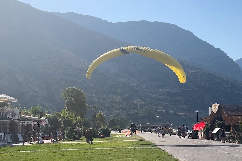 Paragliding down Oludeniz beach