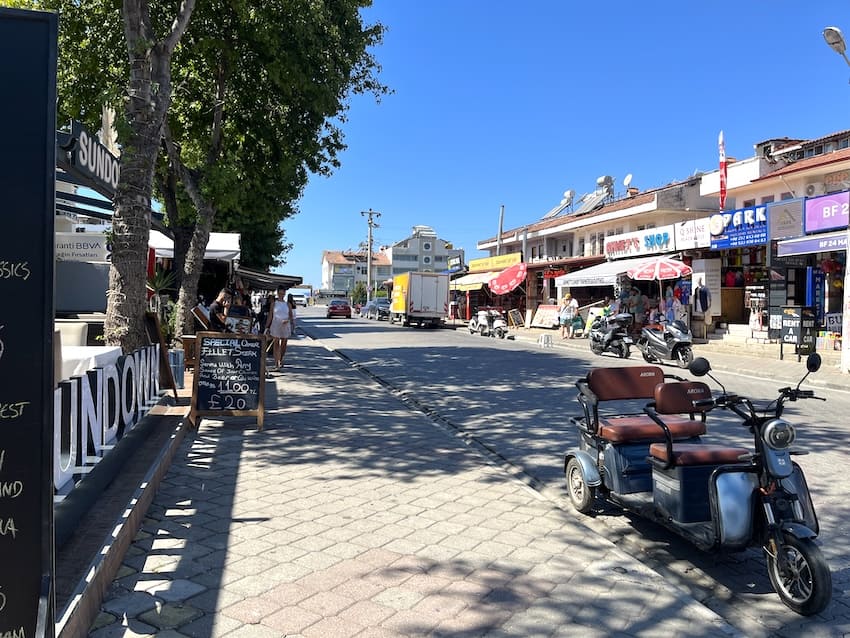 Shopping street towards Calis Beach