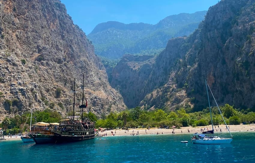 View of Butterfly Valley from the sea